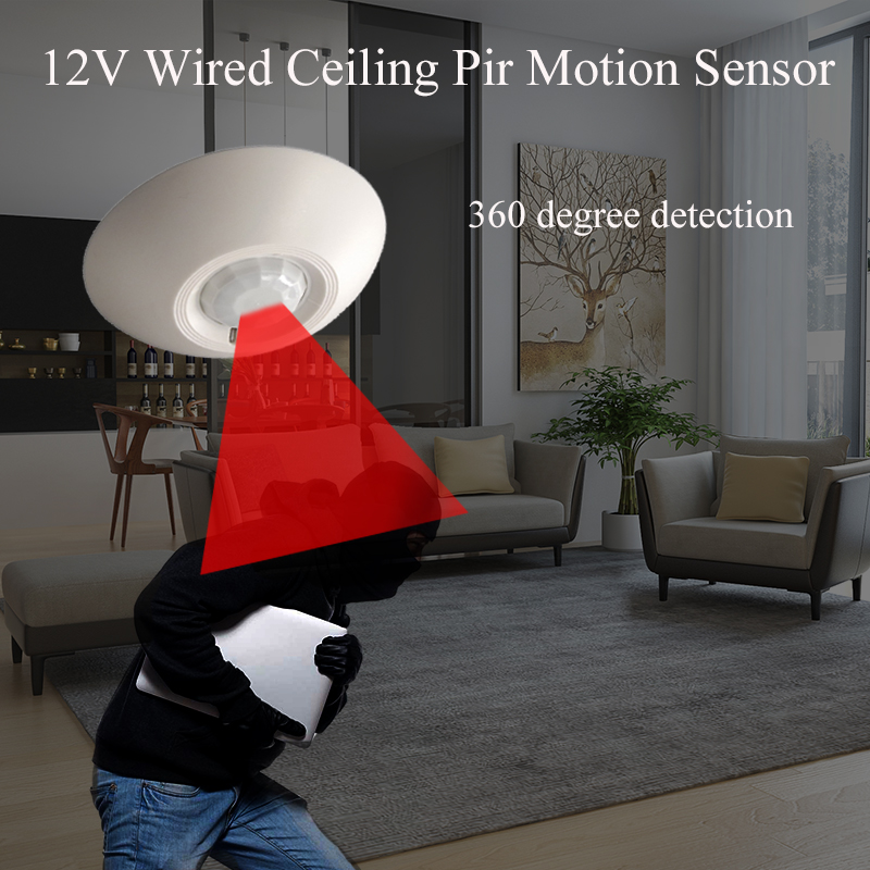 Motion Sensor Pir Wired - 12V Wired PIR Motion Sensor Ceiling