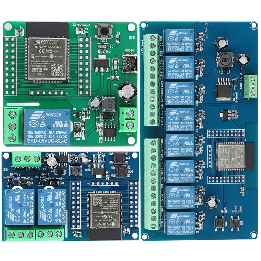 Relay 8 Channel Board - ESP32 1/2/8 Channel Power Supply Module
