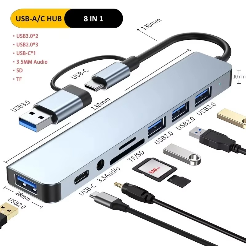 Home Assistant Sd - Type C Hub USB Splitter 8