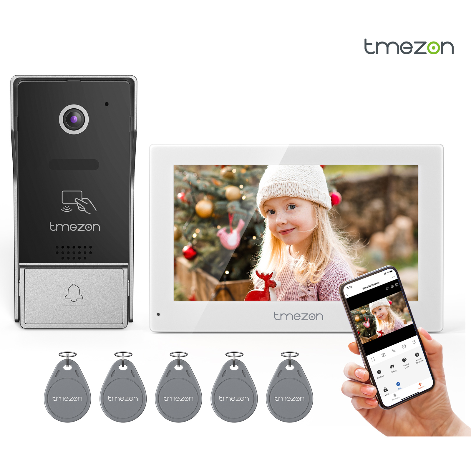 Smart Doorbell Wired - 7 Inch Tuya 1080P wireless Wifi
