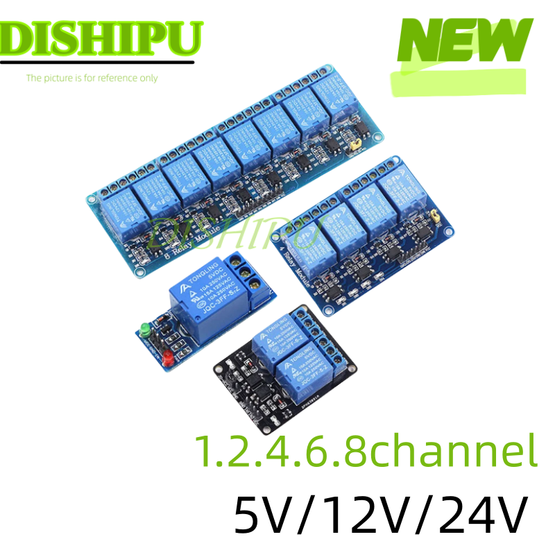 Relay 8 Channel Board - DC 5V 12V 24V 1 2
