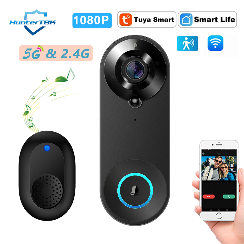 Smart Doorbell Wired - 5G 2.4G WiFi Video Doorbell 1080P