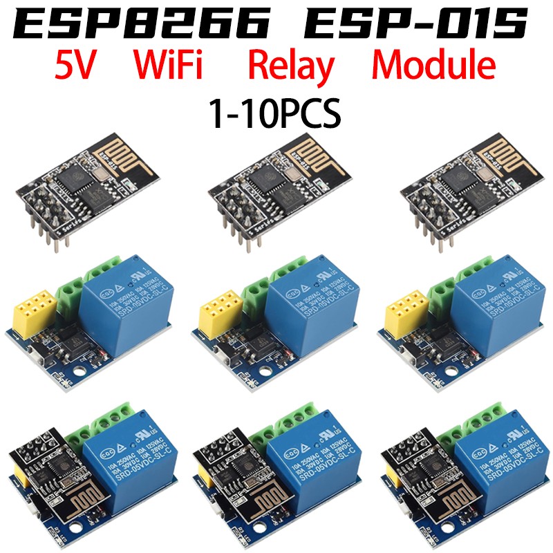Home Automation With Arduino - ESP8266 ESP-01 ESP-01S 5V WiFi Relay