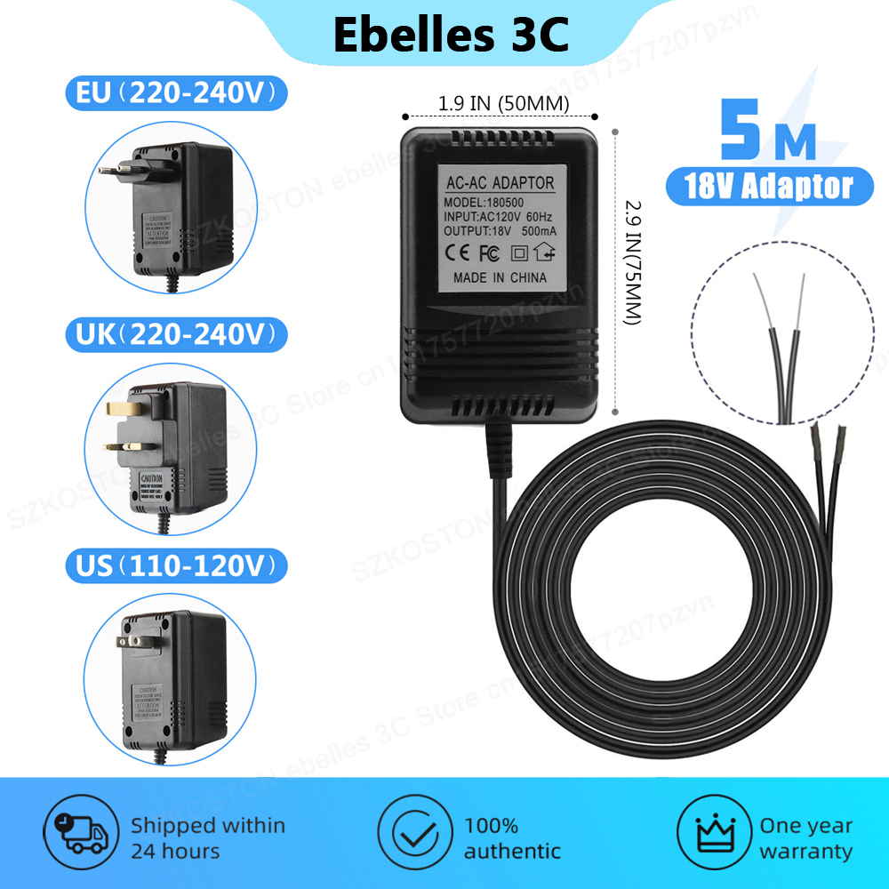 Smart Doorbell Wired - 18V AC Transformer Charger for Ring