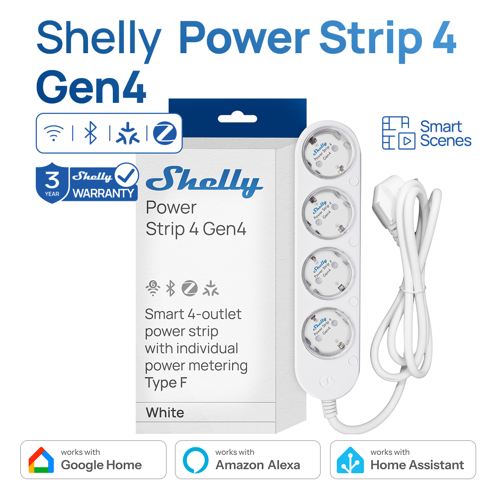 Shelly Relay Module - Shelly Power Strip 4 Gen4 Smart