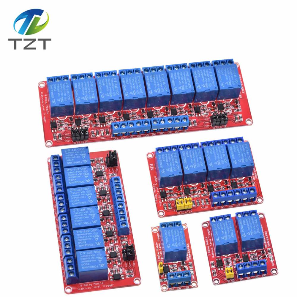 DIYTZT 1pcs 1 2 4 8 Channel 5V - огляд і ціна Relay 8 Channel Board
