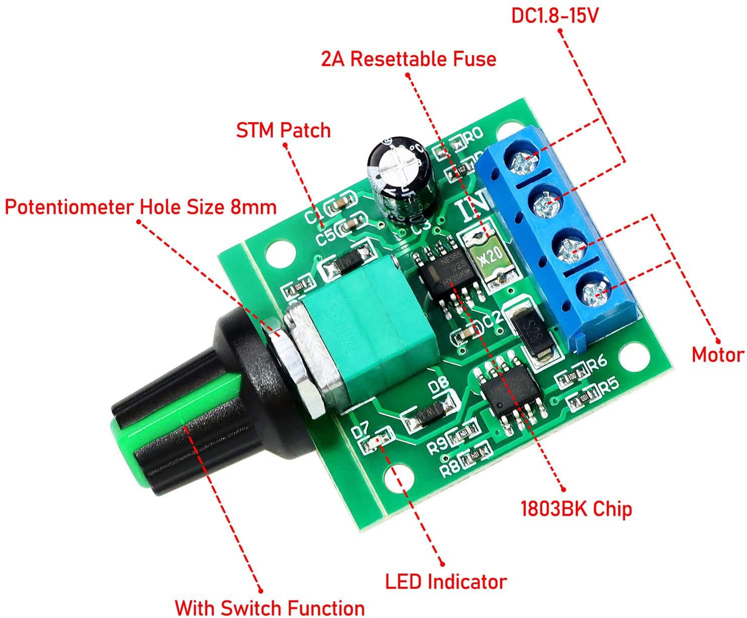 2PCS / 4PCS / 6PCS 1.8V 3V 5V  - огляд і ціна Level Shifter 3.3V