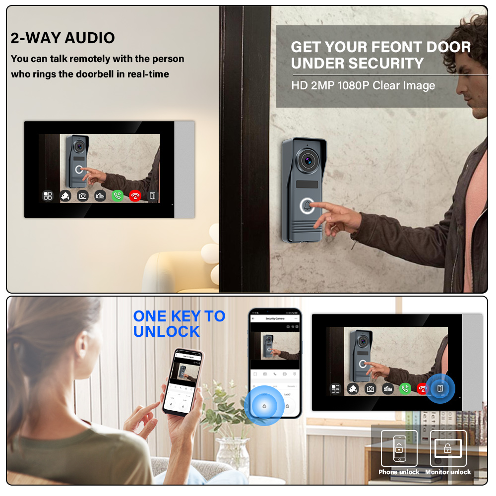 2-Wires Smart Home Wifi 1080P  - огляд і ціна Smart Doorbell Wired