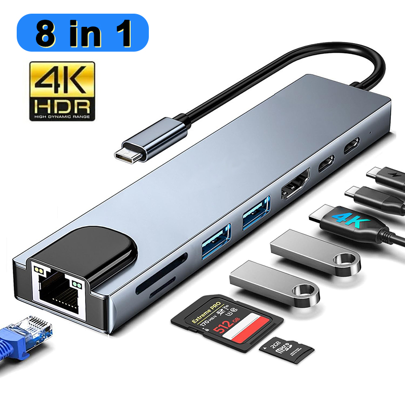 8 In 1 USB Type C Hub for MacB - огляд і ціна Home Assistant Sd