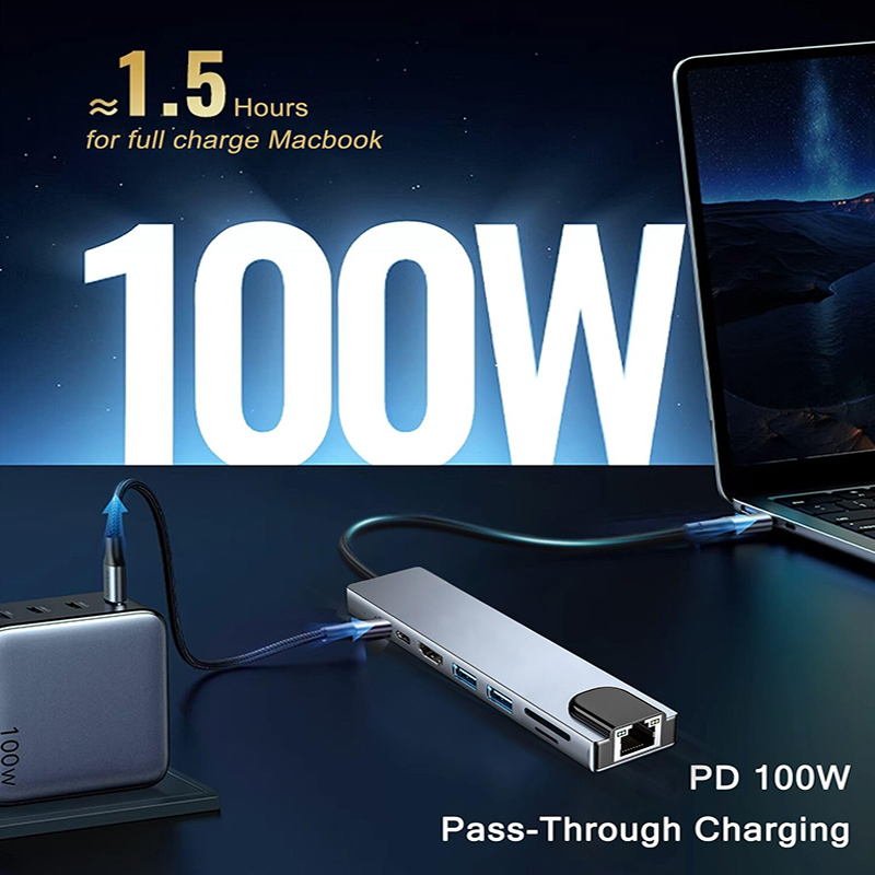 8 In 1 USB Type C Hub for MacB - огляд і ціна Home Assistant Sd