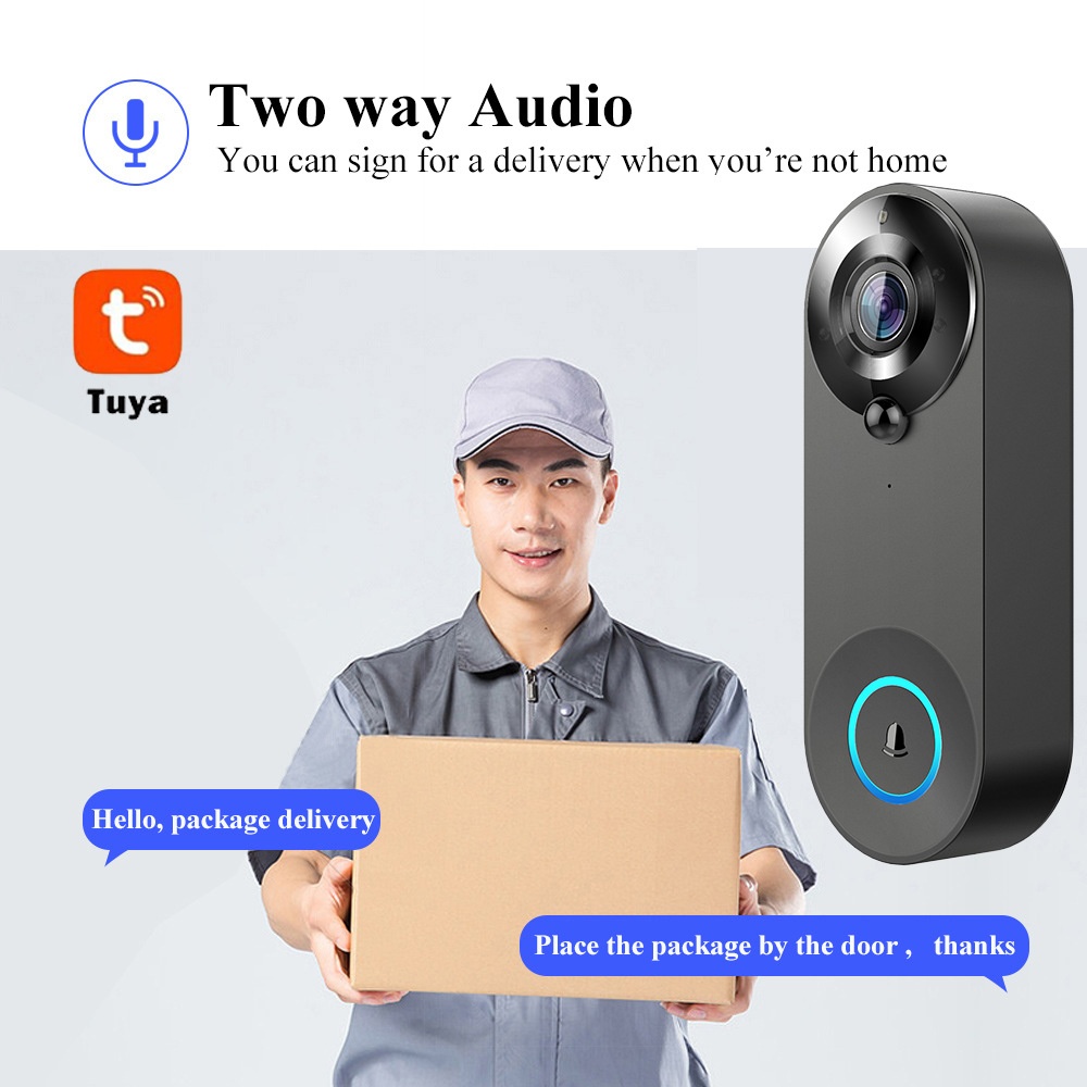 Tuya 1080P Wireless WIFI Doorb - огляд і ціна Smart Doorbell Wired
