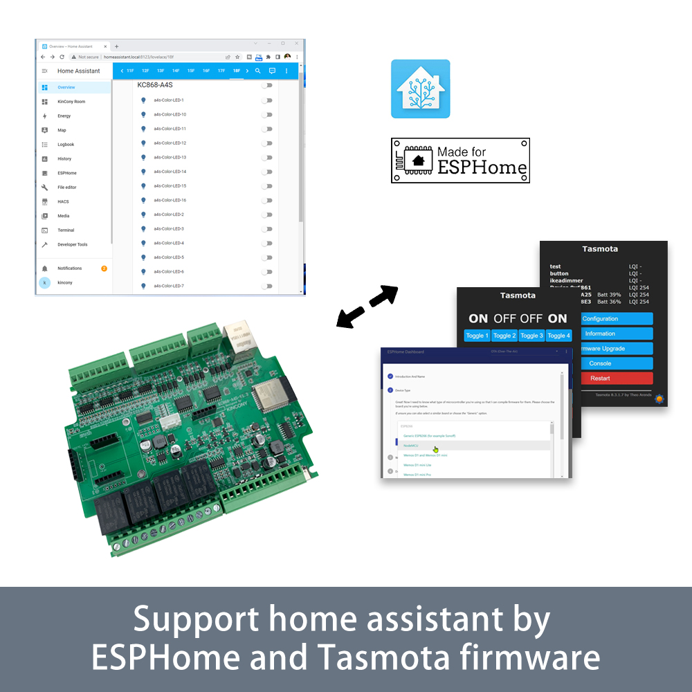KC868-A4S ESP32 ESPhome Tasmot - огляд і ціна Home Automation With Arduino