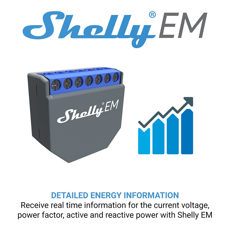 SHELLY EM Wifi Smart Life Cont - огляд і ціна Shelly Relay Module