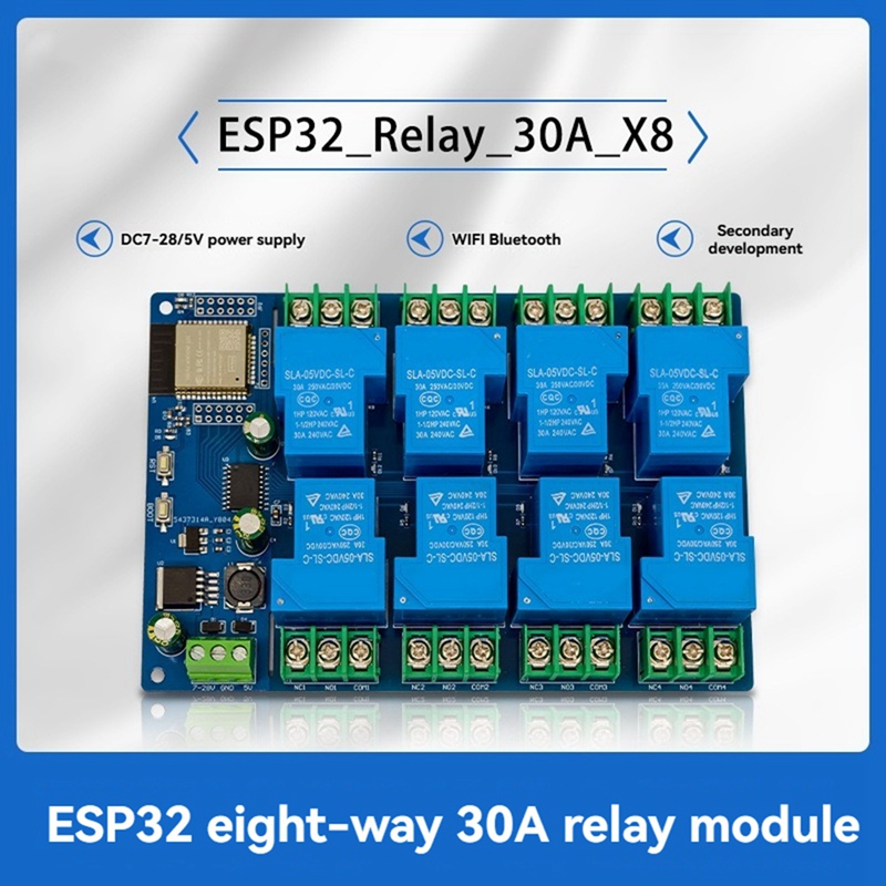 8 Channel Relay Module 30A DC7 - огляд і ціна Relay 8 Channel Board