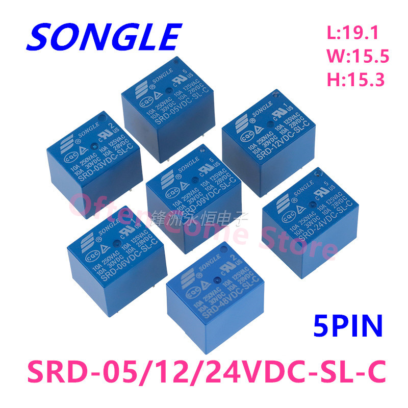5Pcs New Relay SRD-05VDC-SL-C  - огляд і ціна Shelly Relay Module