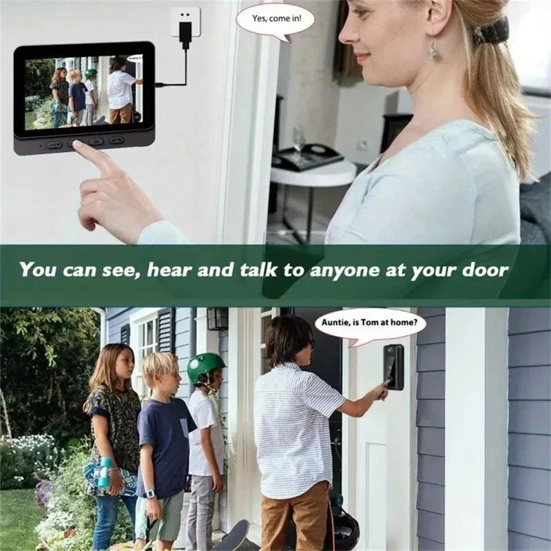 M8 Smart Visual Doorbell WiFi  - огляд і ціна Smart Doorbell Wired