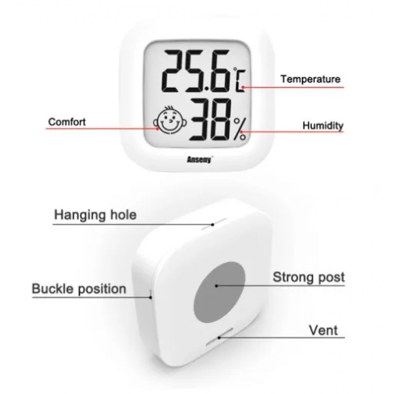 LCD Digital Thermometer Hygrom - огляд і ціна Home Automation Industry