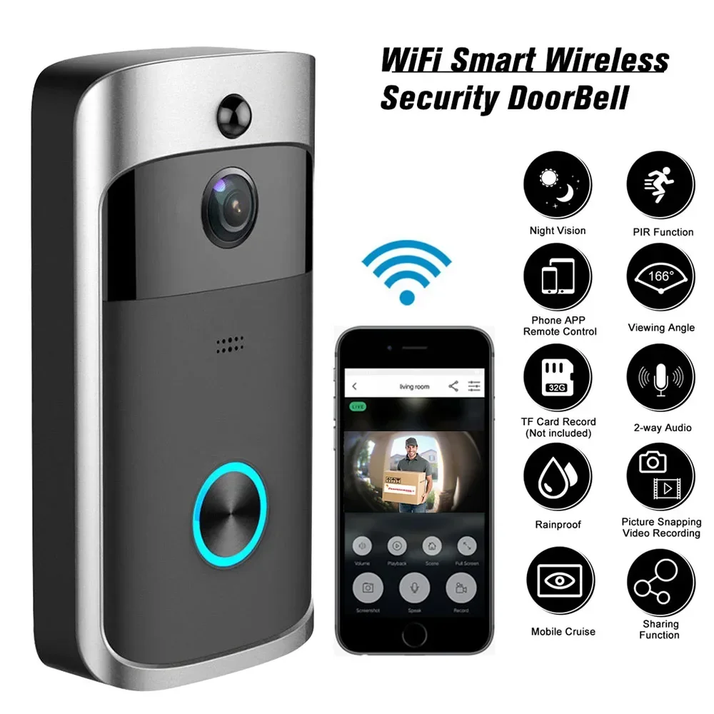 720P HD Smart Home Wireless WI - огляд і ціна Smart Doorbell Wired