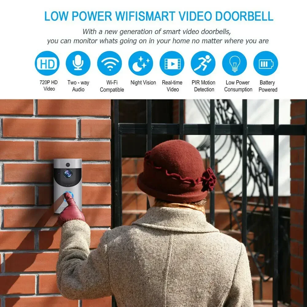 720P HD Smart Home Wireless WI - огляд і ціна Smart Doorbell Wired