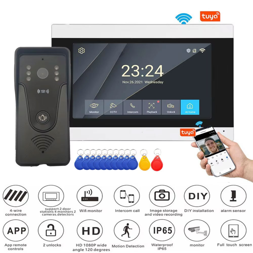 Tuya 1080P 7 Inch Color Touch  - огляд і ціна Smart Doorbell Wired