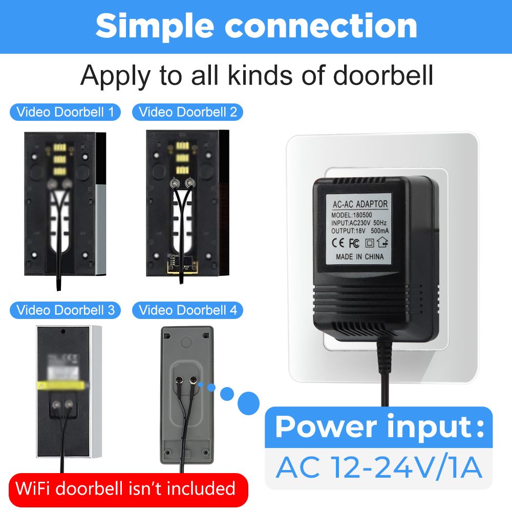 18V AC Transformer Charger for - огляд і ціна Smart Doorbell Wired