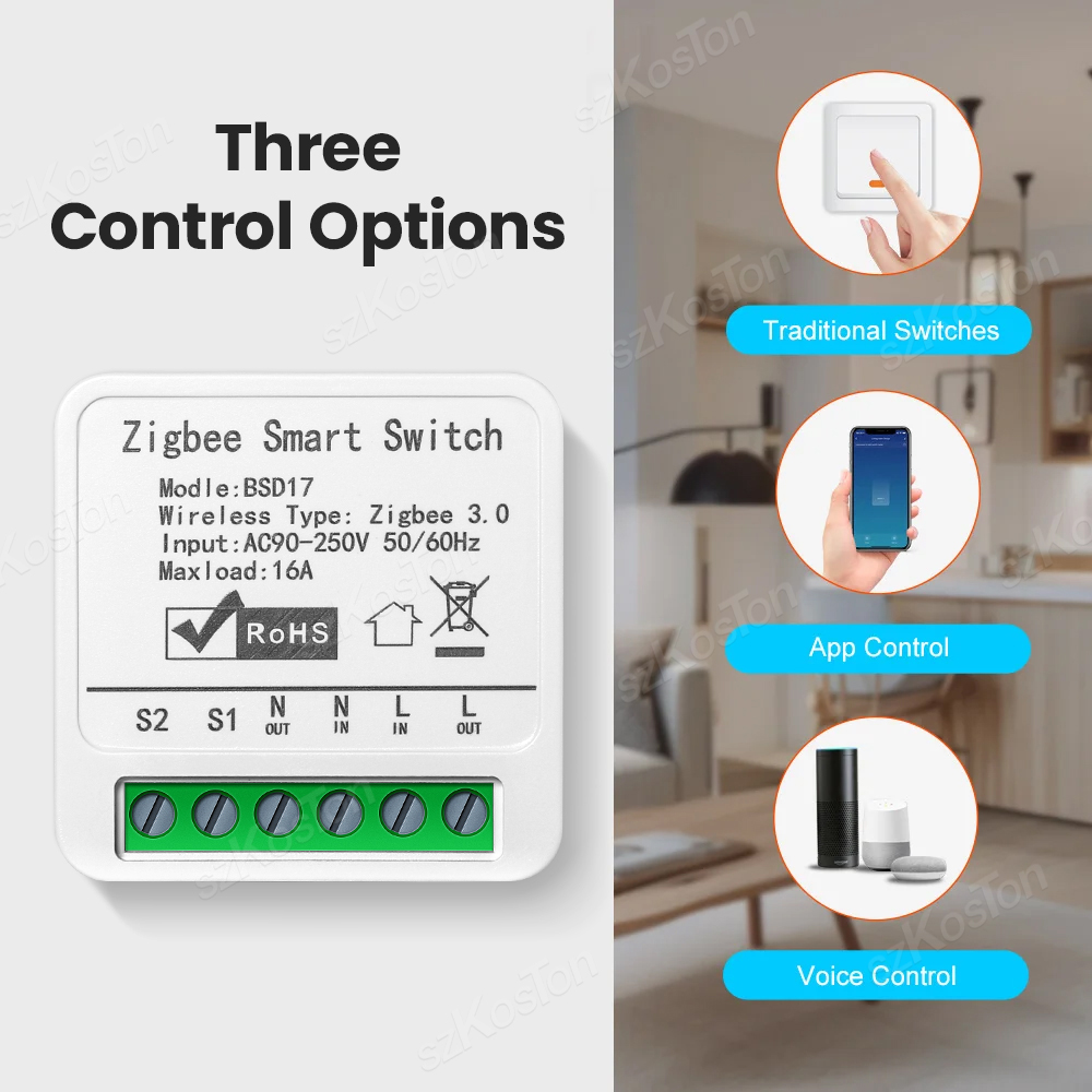 16A Tuya ZigBee Smart Switch M - огляд і ціна Diy Home Automation Hub